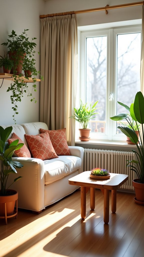 vibrant potted plant accents