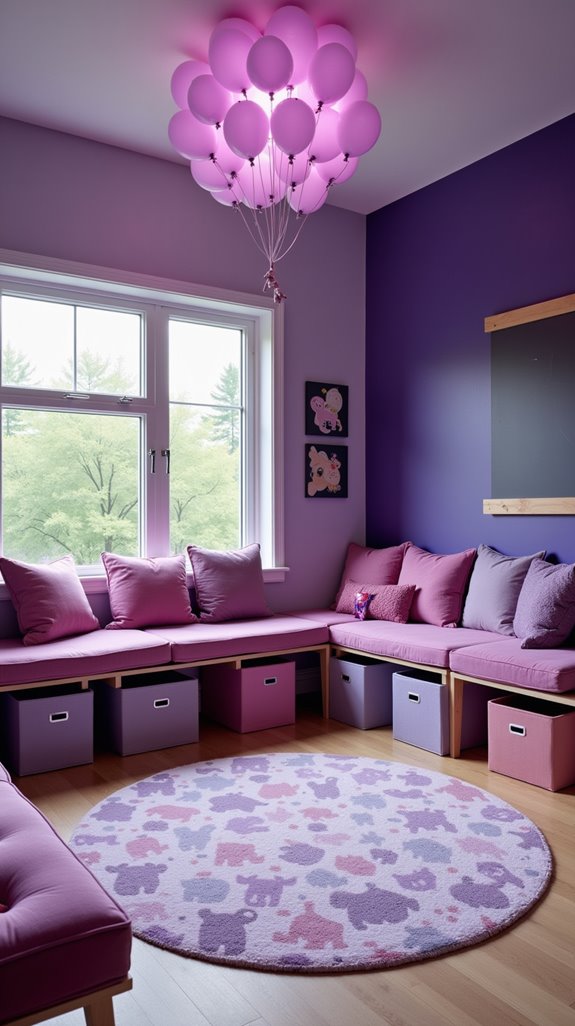 vibrant purple playroom creativity