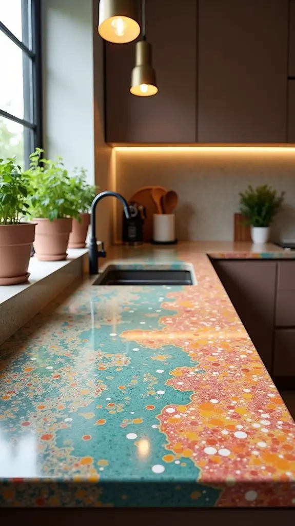 vibrant textured kitchen aesthetic