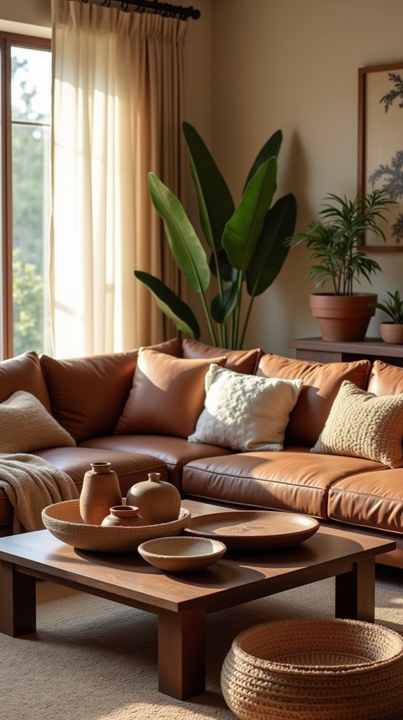 warm inviting living room