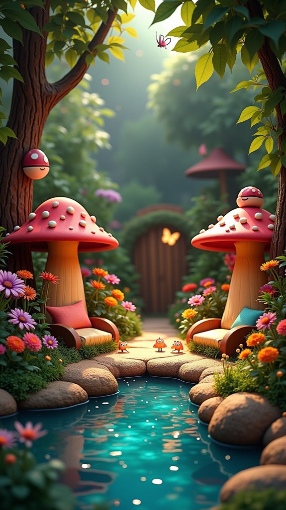 whimsical enchanted garden retreat