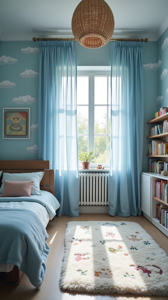 whimsical sky blue sanctuary