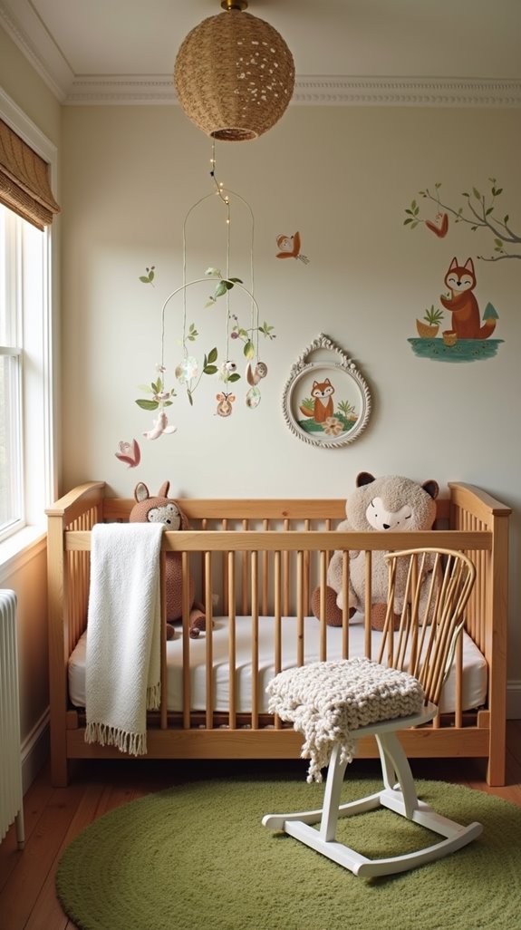 whimsical woodland baby room