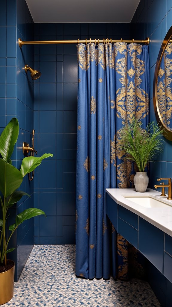 artistic blue and gold