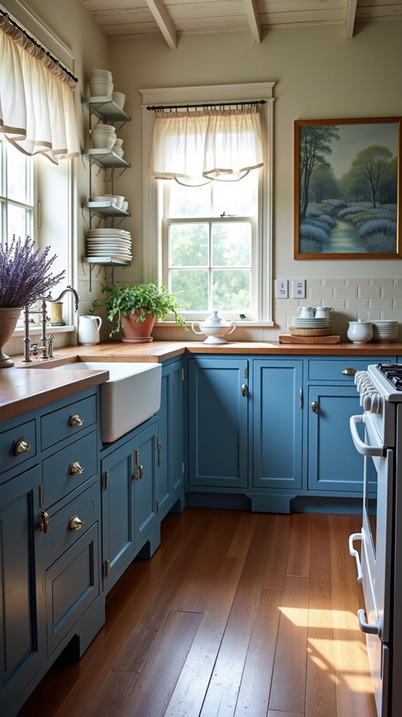 artistic blue kitchen decor