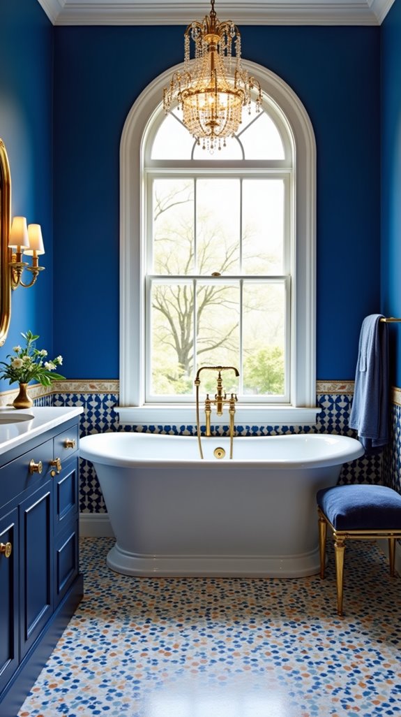 balance blue and gold