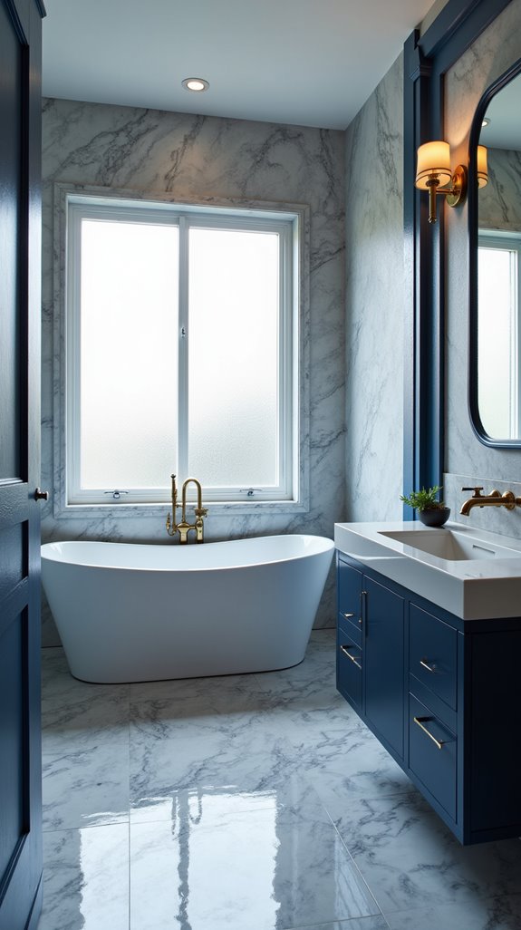 balanced blue and grey