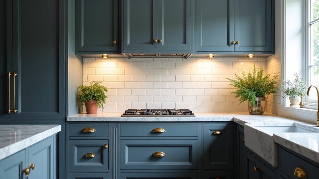 blue gray cabinet ideas