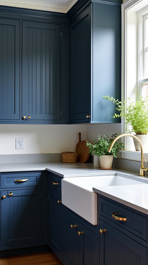 blue gray cabinetry elegance