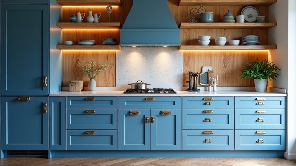 blue kitchen cabinet styles