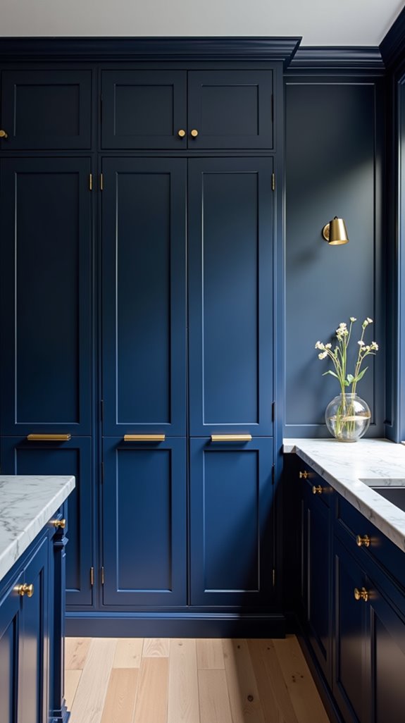 bold blue kitchen doors
