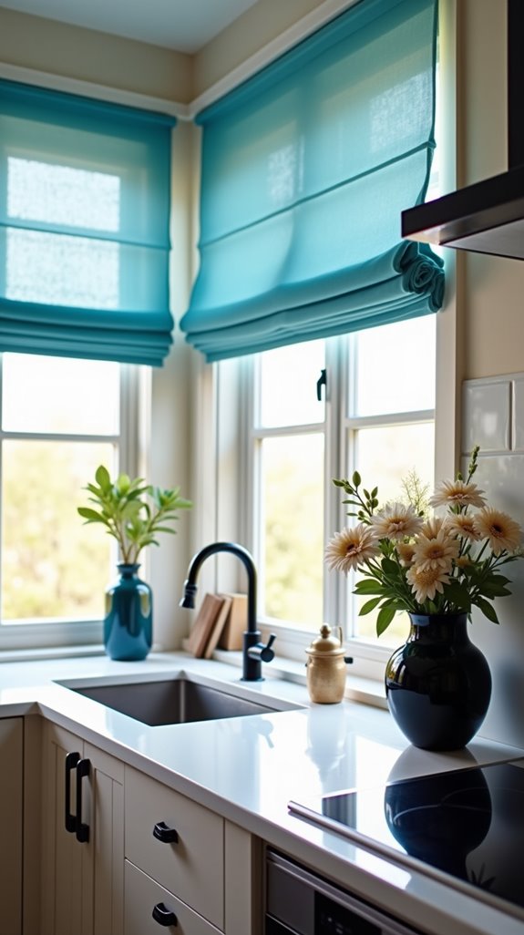 bold contrast enhances kitchens