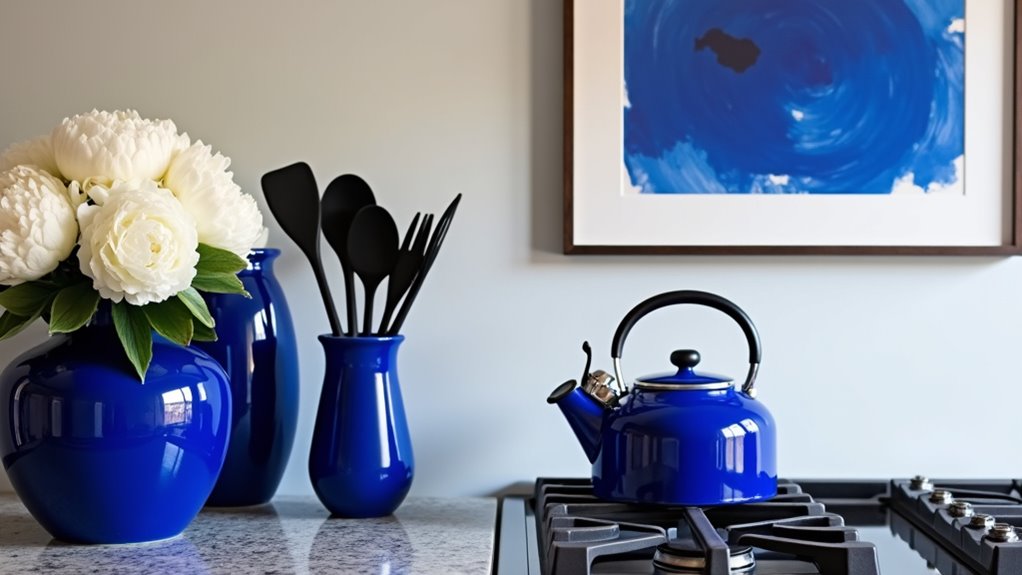 bold royal blue accents