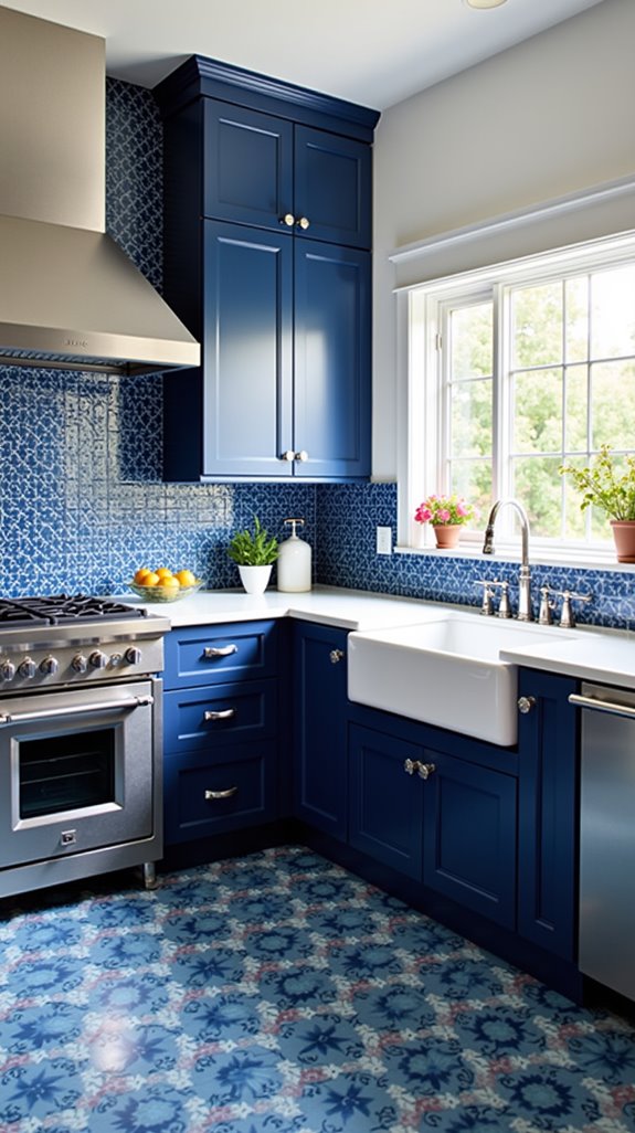 bold tiles enhance kitchens