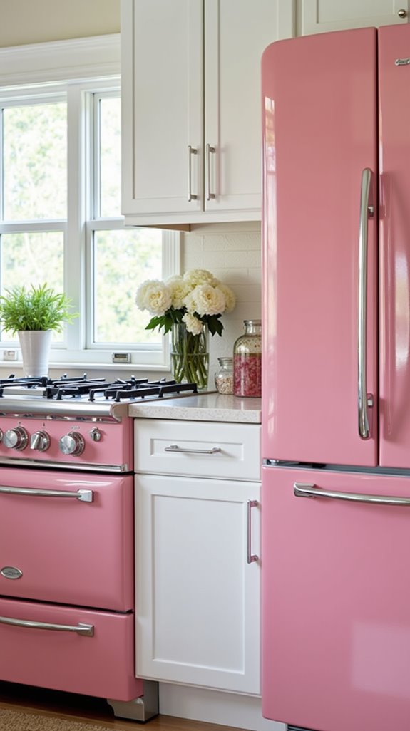 bold vibrant pink appliances