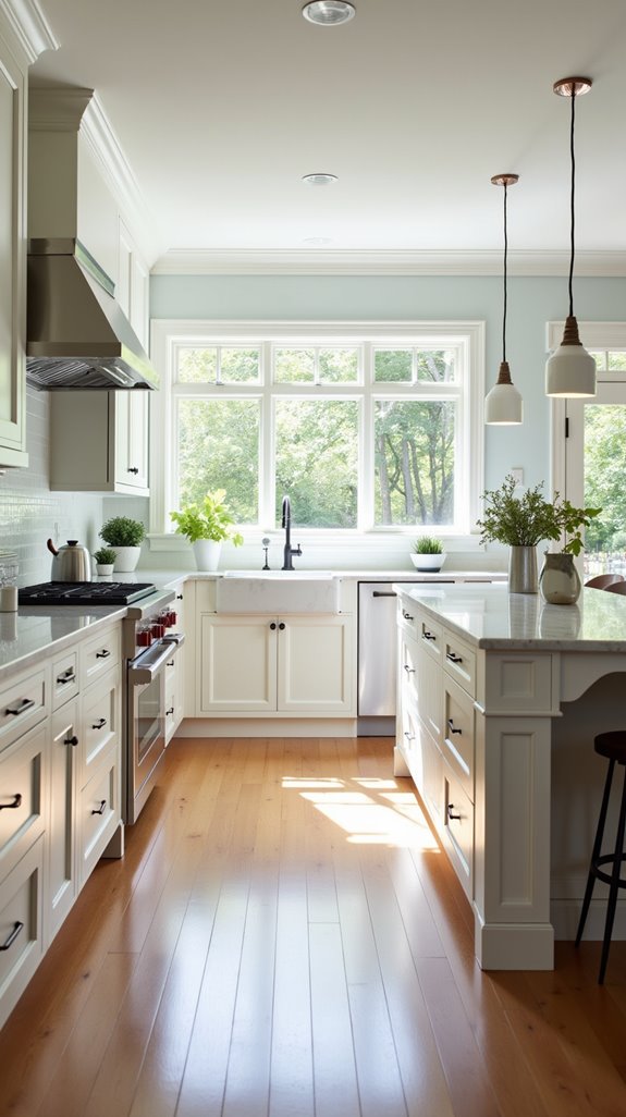 breathtaking white kitchen floor