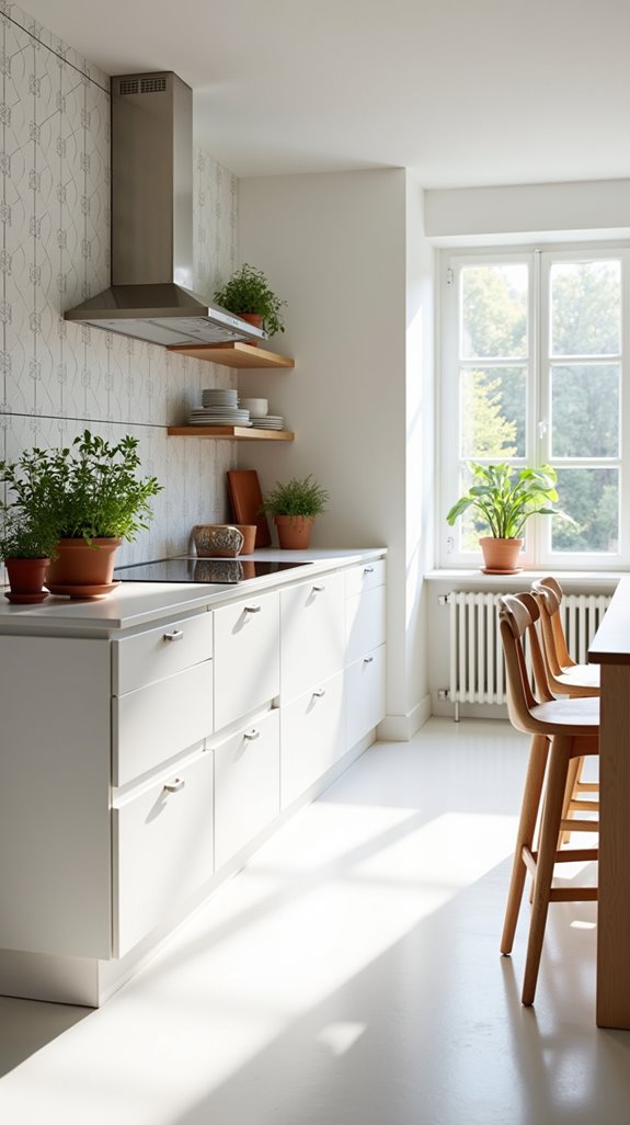 bright airy minimalist kitchen