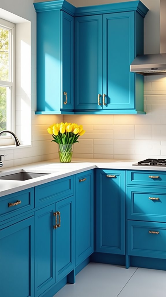 bright yellow kitchen accents