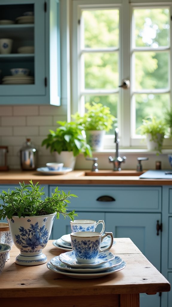 charming blue tableware collection