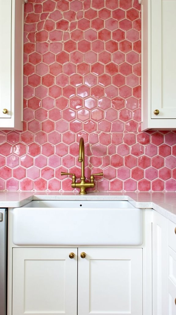 charming pink tile styles