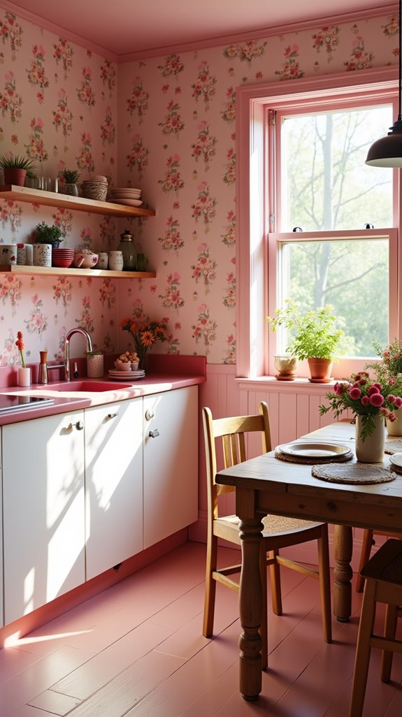 charming vibrant floral wallpaper