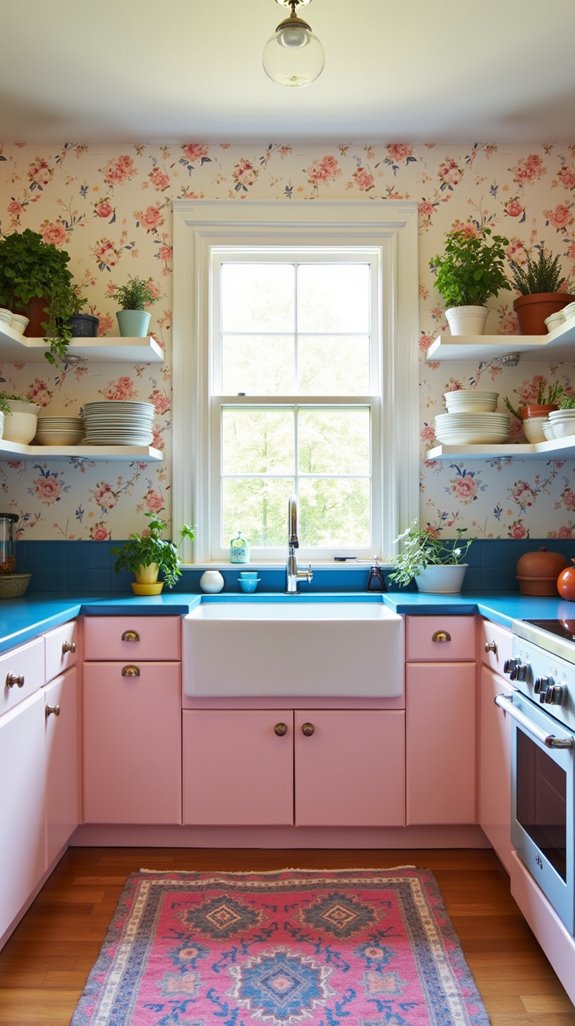 cheerful floral wallpaper ideas