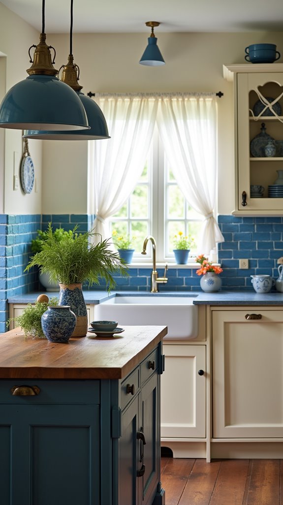 chic blue lighting fixtures