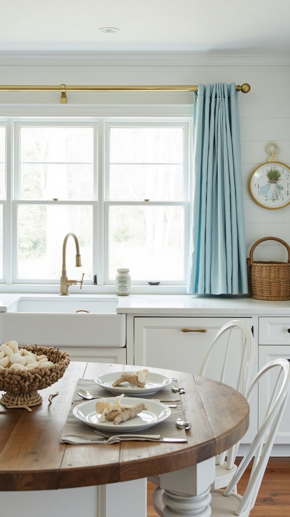coastal inspired pale blue decor