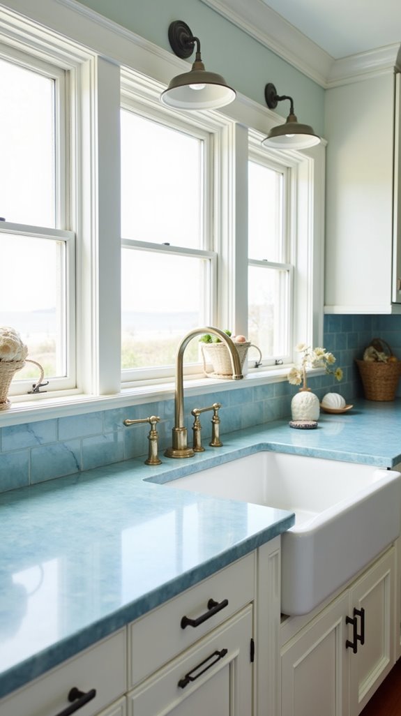 coastal kitchen with serenity