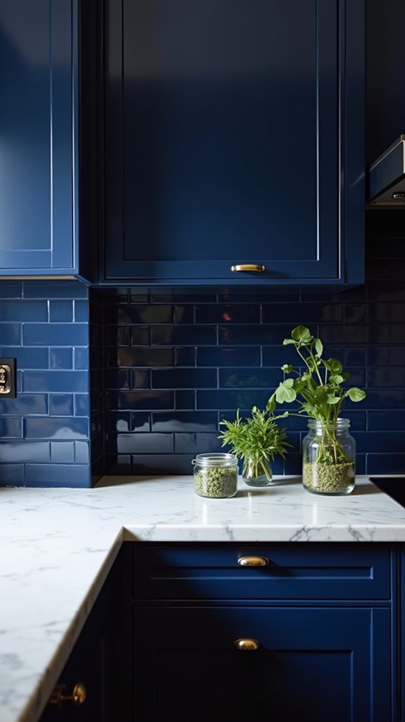 cobalt blue kitchen elegance