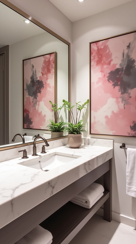 cohesive bathroom wall art