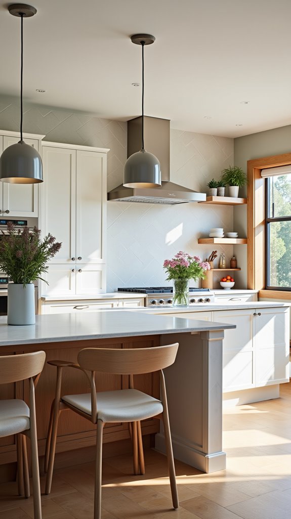 cohesive dining and kitchen design