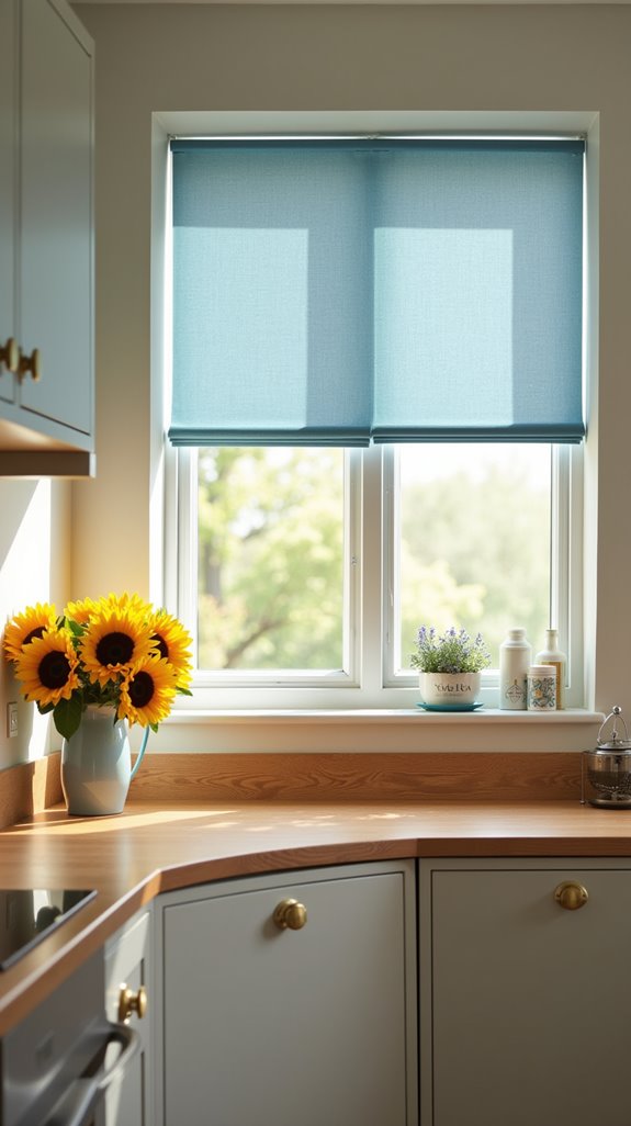 cornflower blue and wood