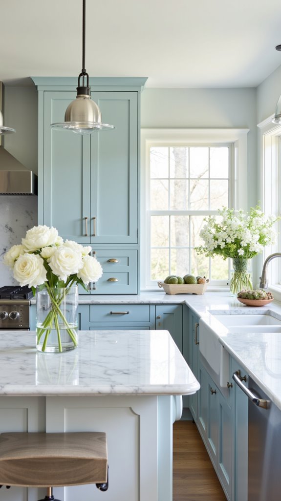 countertops enhancing sky blue
