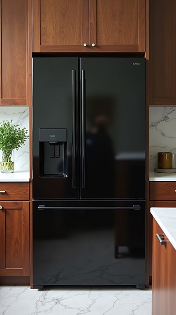countertops for black fridges