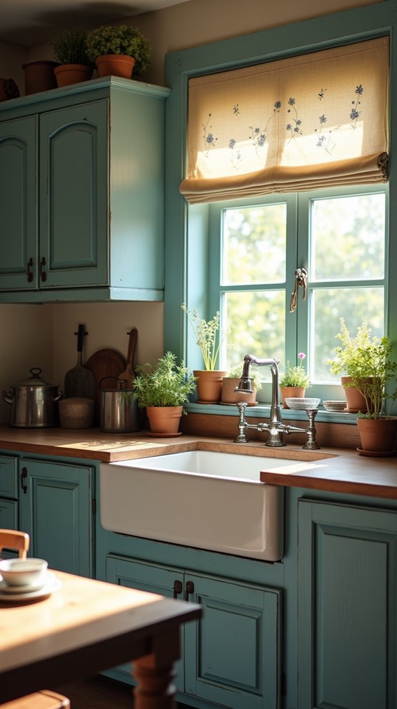 cozy rustic cornflower blue