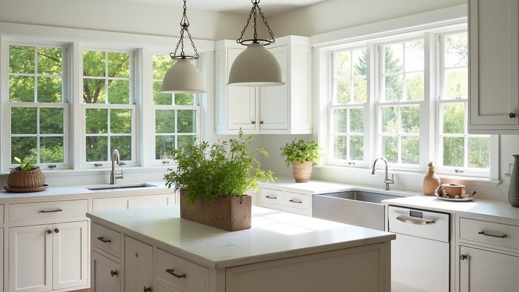 cozy white kitchen designs