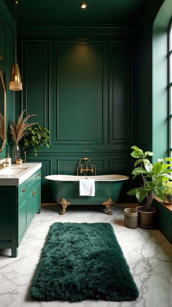 dark green rug options