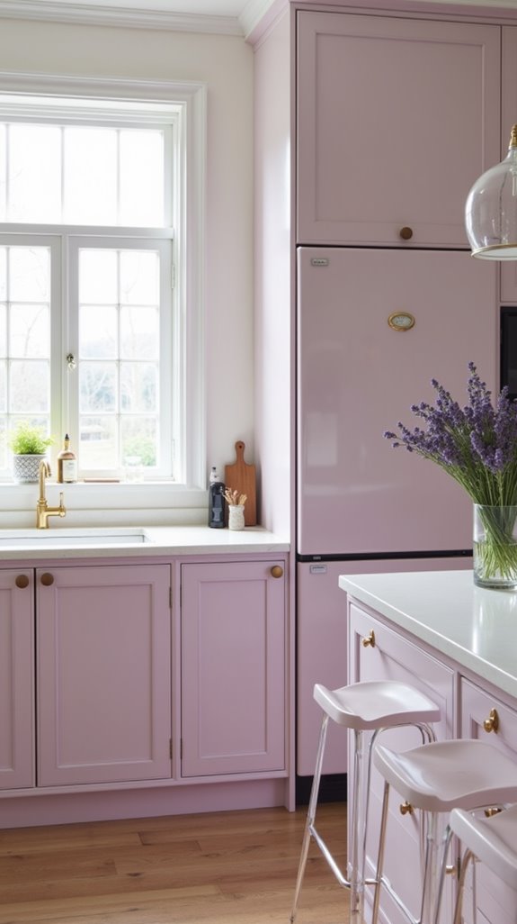 dreamy lavender pink kitchen