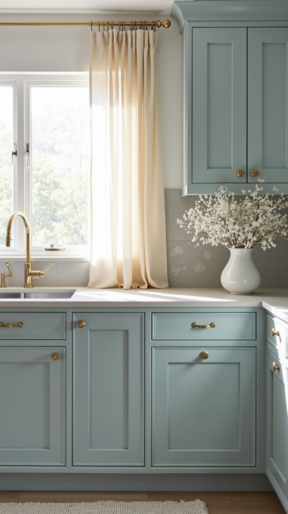 dusty blue and gray design