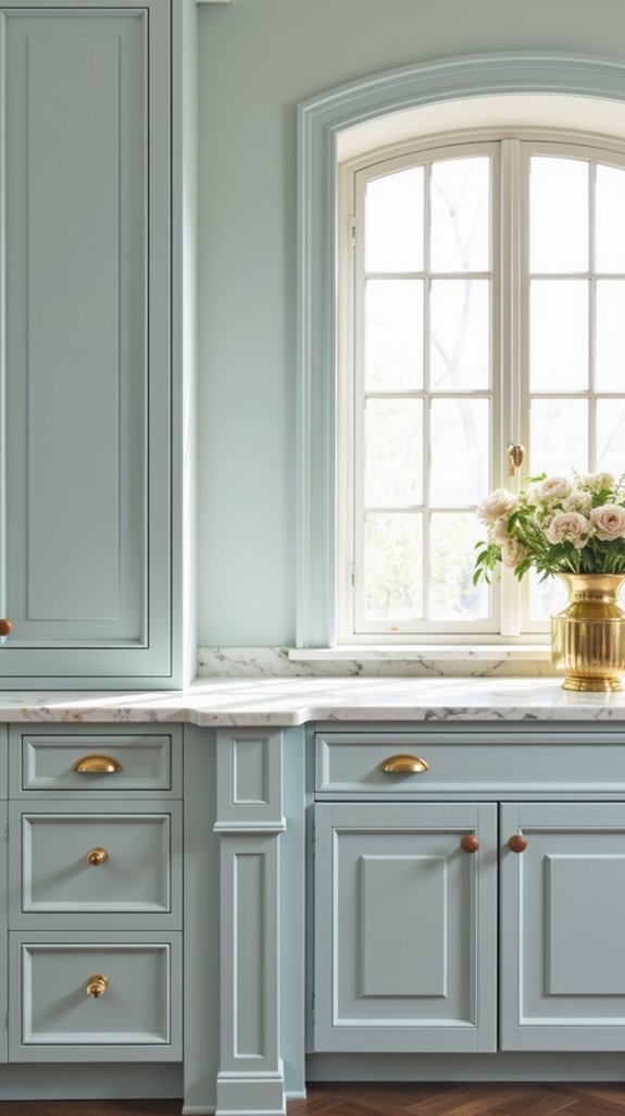 dusty blue brass elegance