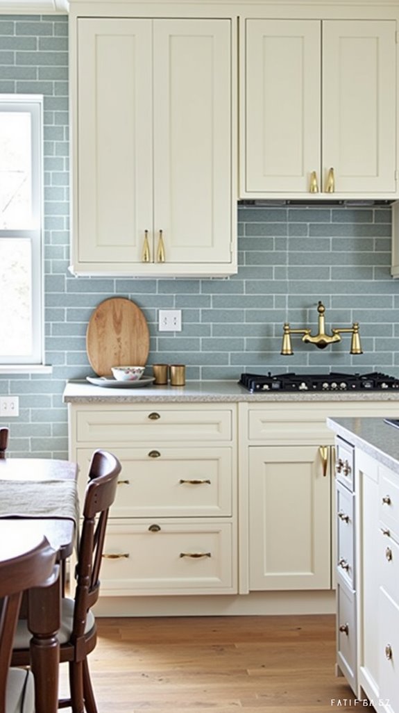 dusty blue chic tiles