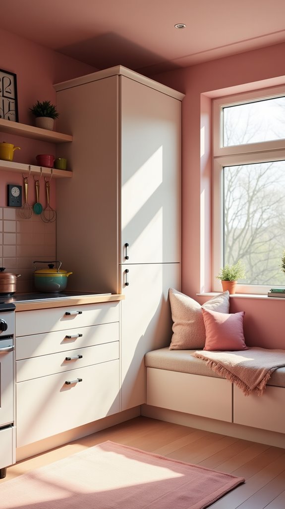 dusty rose kitchen elegance