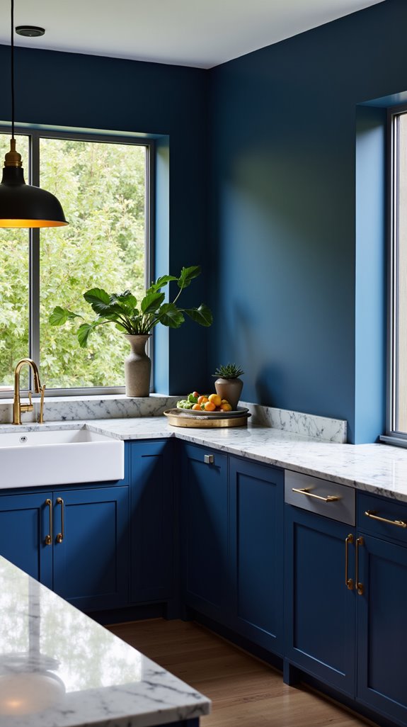 elegant baltic blue kitchen