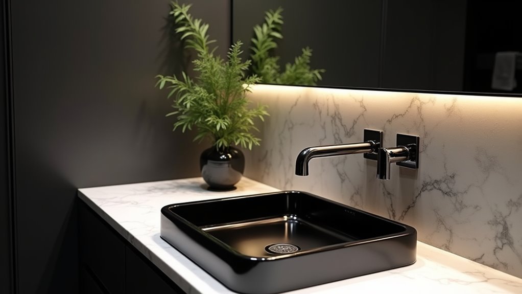 elegant black sink designs