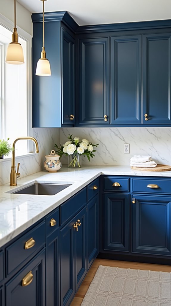 elegant blue and white