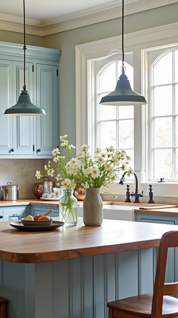 elegant blue light fixtures