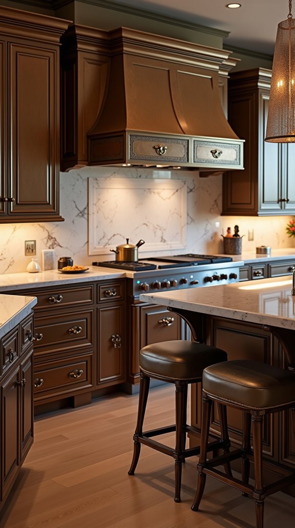 elegant bronze kitchen furnishings