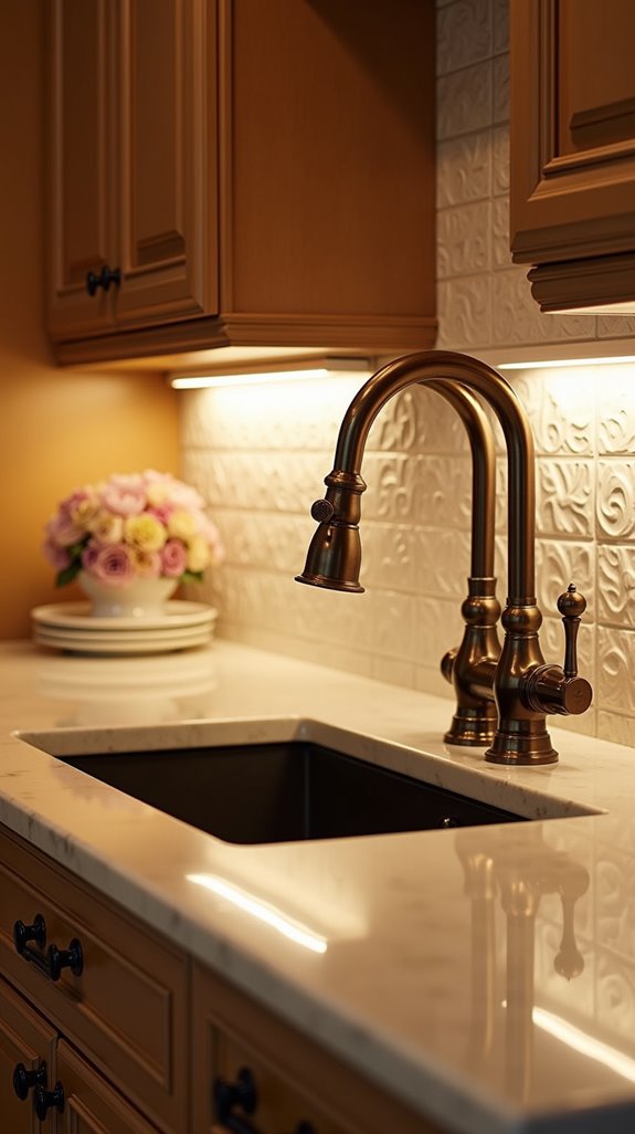 elegant bronze kitchen statement