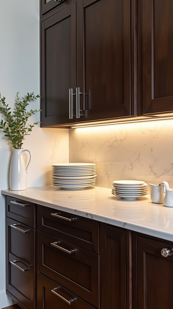 elegant cabinets with accents